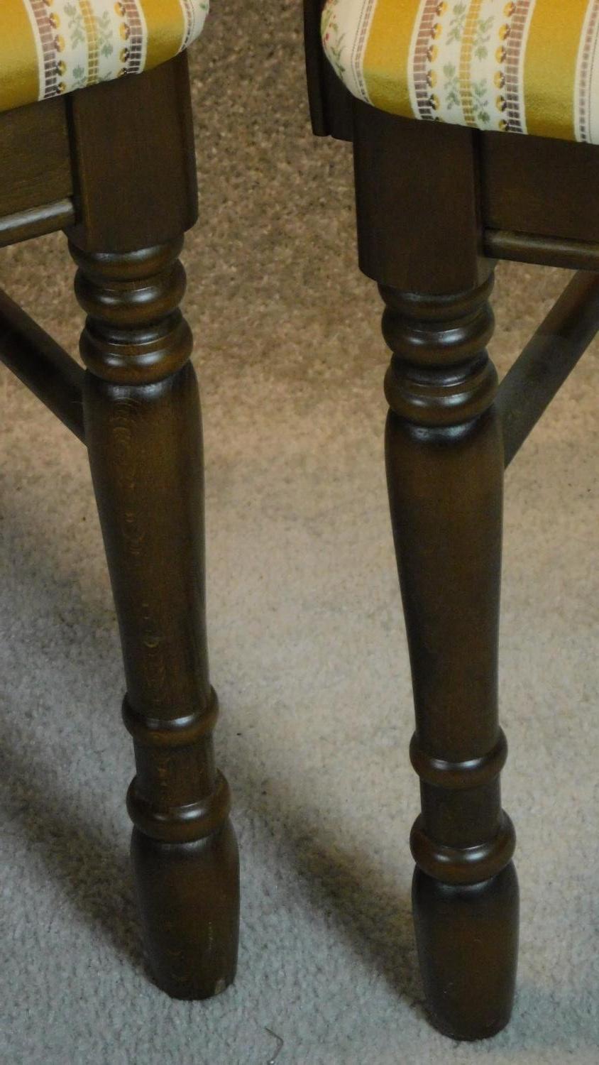 A set of eight pierced splat back dining chairs. H.92cm - Image 4 of 4