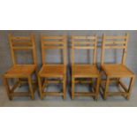 A set of four kitchen chairs by Trunk handmade furniture. H.95