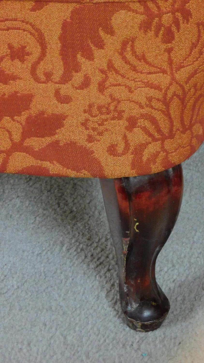 A pair of floral upholstered tub armchairs. H.87 - Image 6 of 8