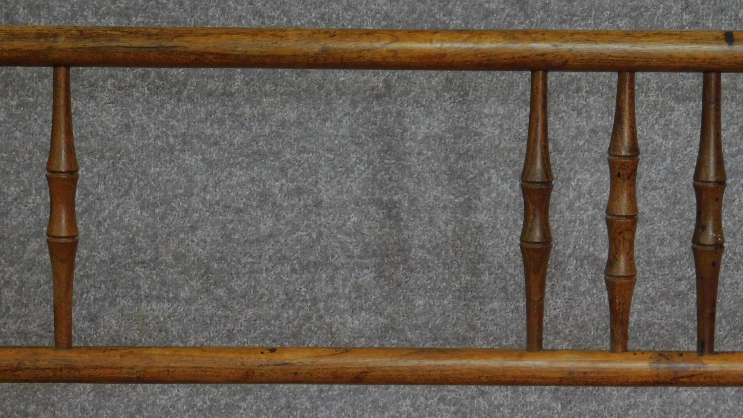 A Regency mahogany faux bamboo style child's bed. 82x176x60cm (A/F with parts missing) - Image 5 of 6