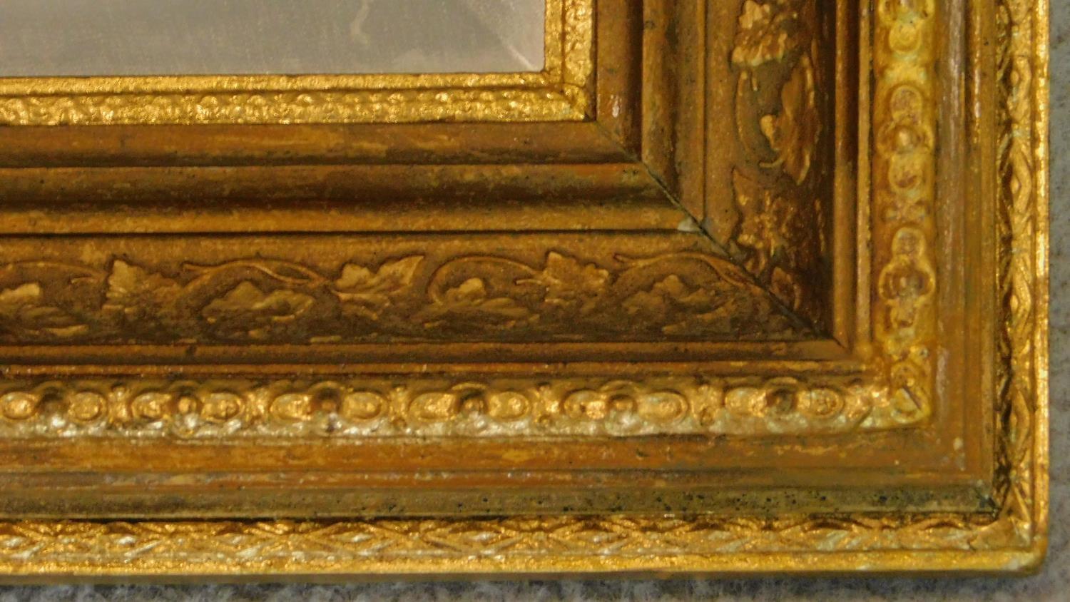 A 19th century gilt framed wall mirror with bevelled plate, another similar and an oval mirror. - Image 2 of 4