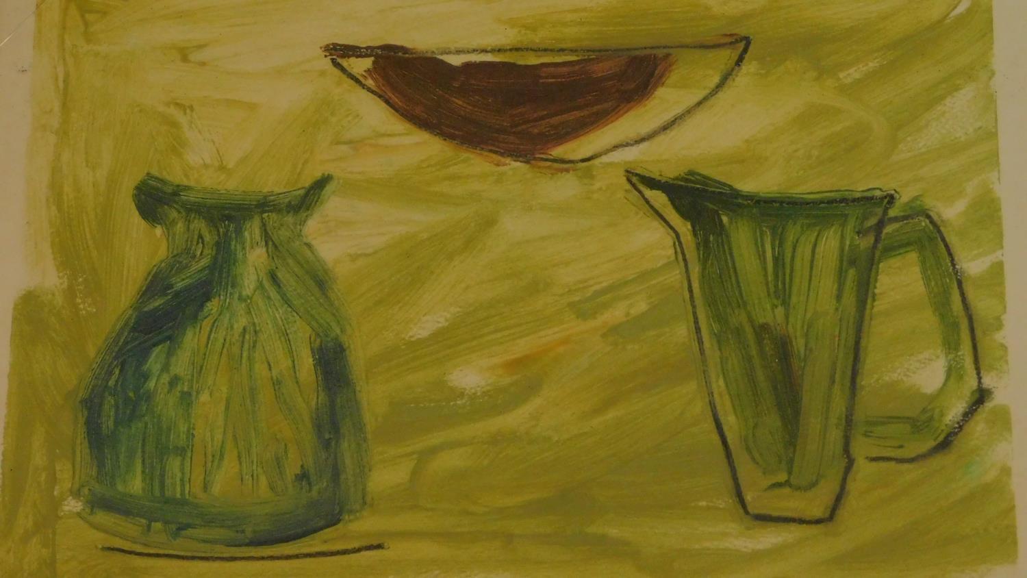 A set of five framed and glazed watercolours, still lifes, Monica Petzal. 44x34cm - Image 3 of 7