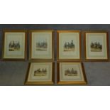 A set of six gilt framed and glazed prints of 19th century cavalry officers. 59x48cm