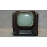 A 1950's vintage bakelite Bush T.V. label to back. H.39 W.39cm