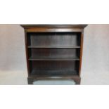 A 19th century mahogany open bookcase. H.118 W.117 D.34cm