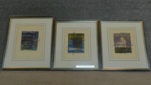 A set of three limited edition lithographs signed by the artist, graffito ll, lll and lV. 55x47cm