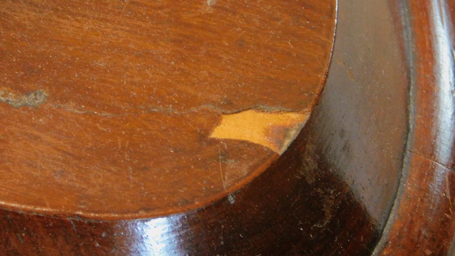 A Victorian mahogany swing toilet mirror on base fitted lidded jewellery box. H.90cm - Image 5 of 7