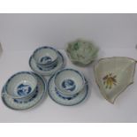 A trio of rice bowls, Qing dynasty, late 19th century, Kangxi style, Two late 19th century chinese