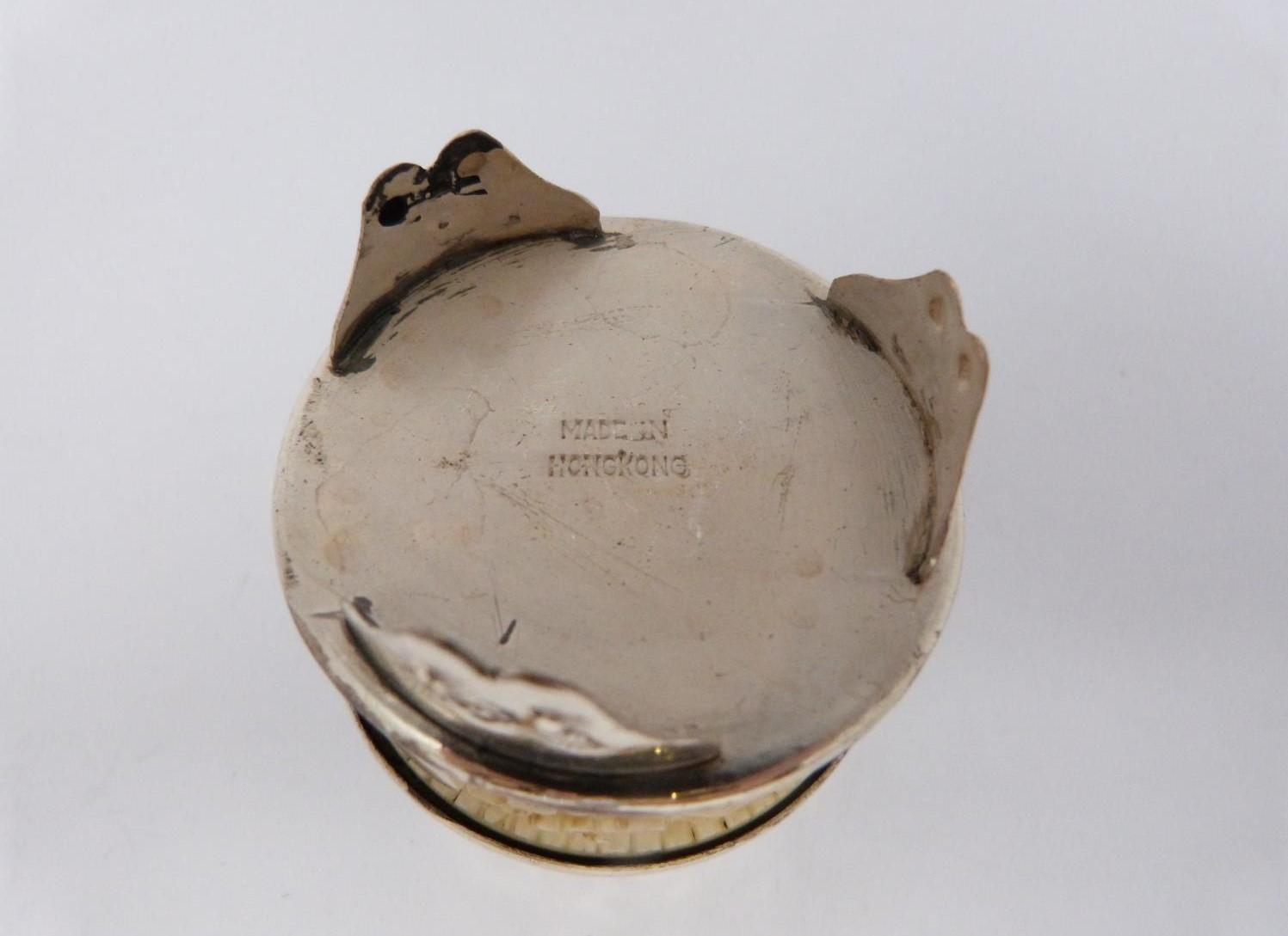 An early 20th century ivory puzzle ball and a small carved ivory and white metal burner, dragon - Image 4 of 7