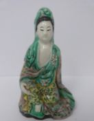 A Guanyin female figure, Qing dynasty, Kangxi style. Height 14 cm.