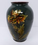 P.A.W. Paul and Anna Wranitzky floral poppy vase, 752, three initials PAW stamped to base.