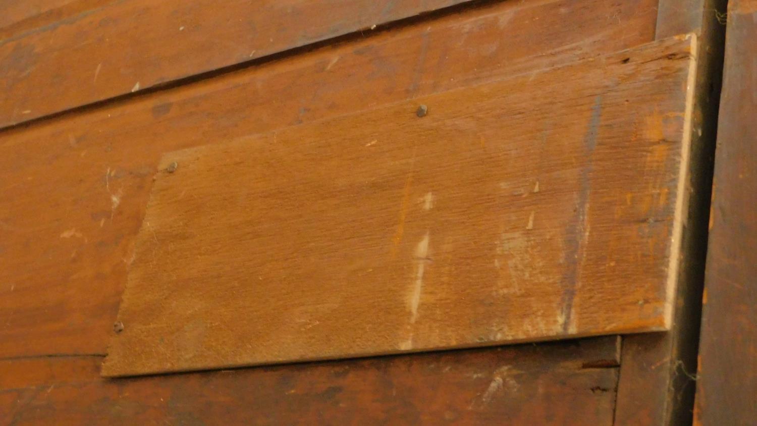 A mid Victorian mahogany two section library bookcase, the upper glazed section above well fitted - Image 10 of 12