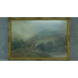 A 19th century framed and glazed watercolour, Dartmoor scene, signed D. H. McKewan, 1873, label