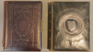 Two Victorian photograph albums. 30x24cm