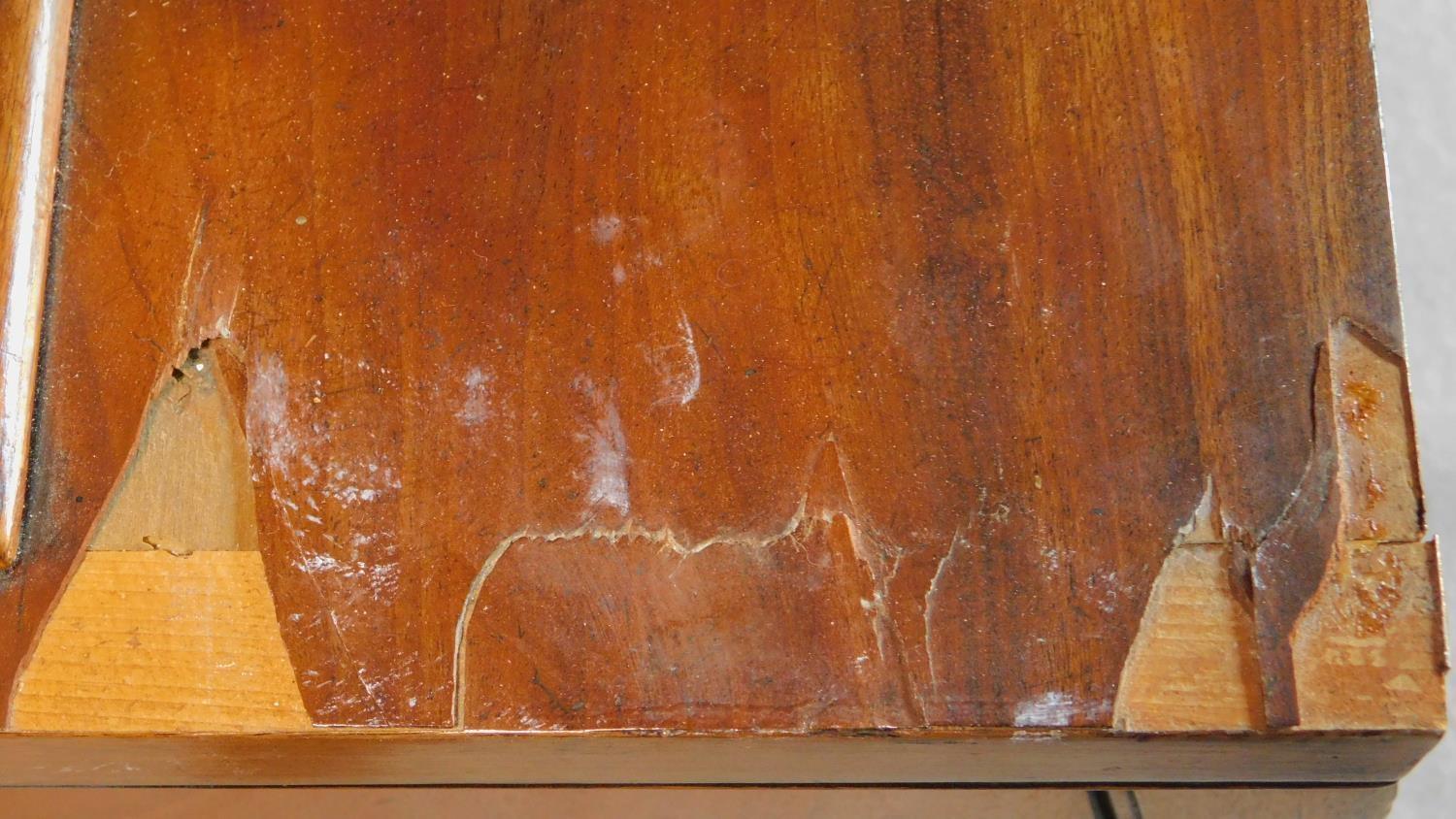 A mid Victorian mahogany two section library bookcase, the upper glazed section above well fitted - Image 9 of 12