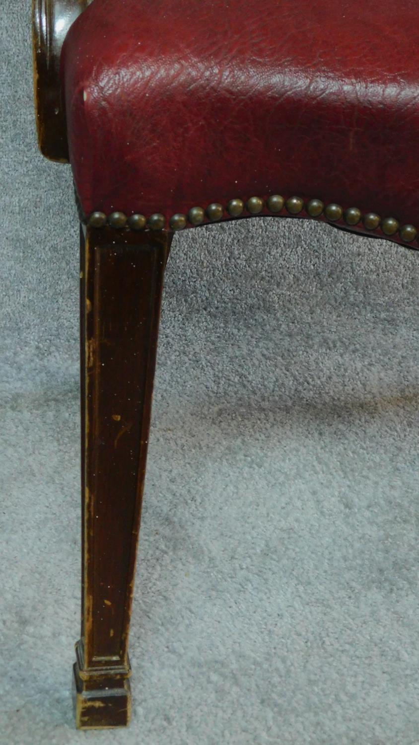 A pair of Georgian style mahogany armchairs. H.88cm - Image 5 of 9