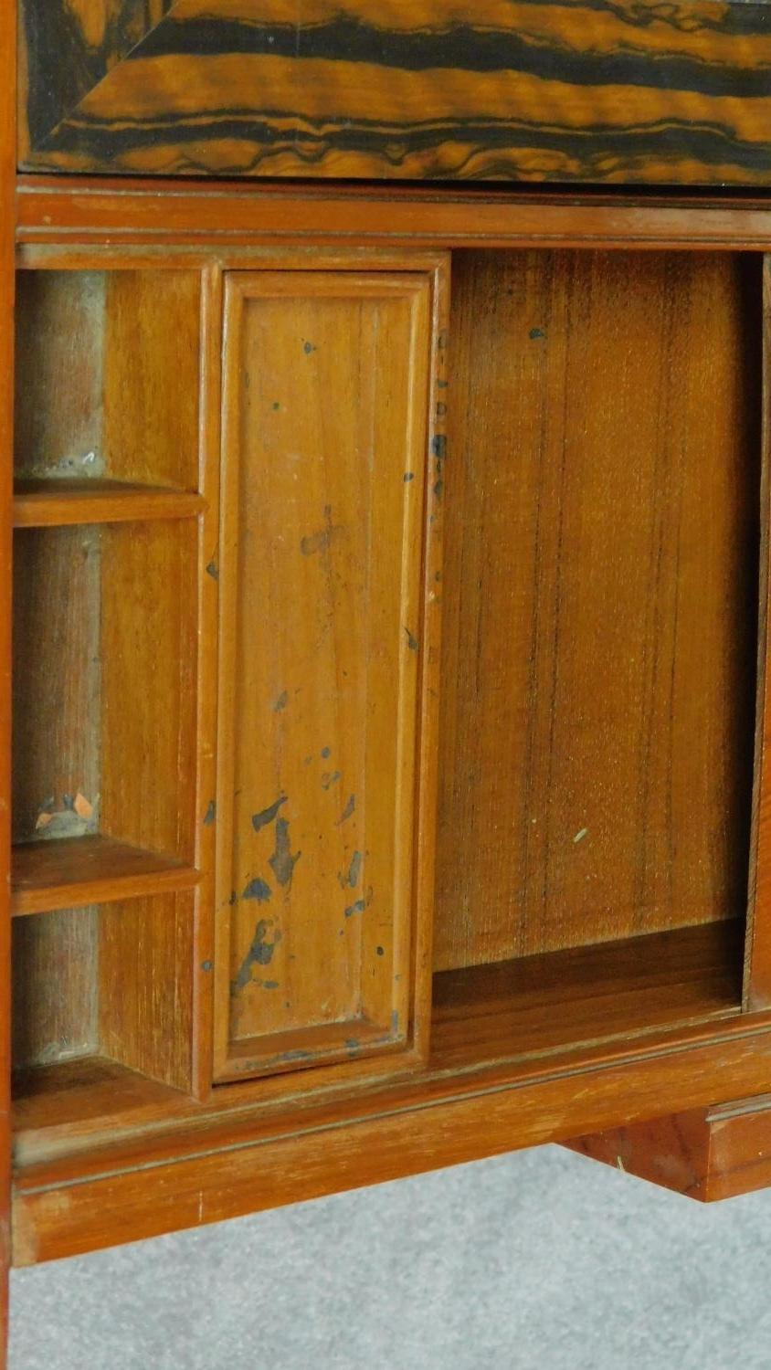 An early 19th century teak brass bound two section military campaign chest with brass inset - Image 6 of 14