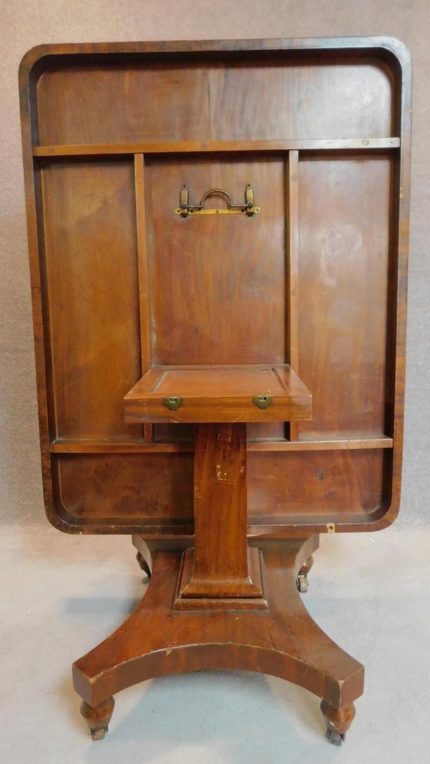 A Victorian mahogany tilt top breakfast table on platform base H.76 W.137 D.104cm - Image 4 of 6