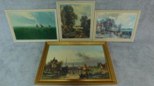 A collection of four framed photographic copies of old masters.106x74cm