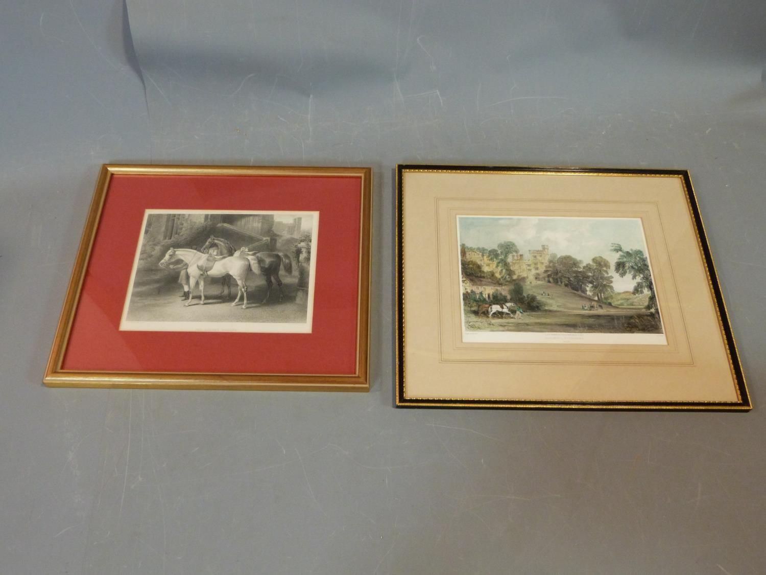 Two antique engravings, JF Herring, Pinxt. "The Queen's Horses" - Cousen, Sculpt. 26.5 x 20.5, c.