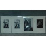 Four large mounted photographic reproductions, Eiffel tower, Brooklyn Bridge etc. 92x61