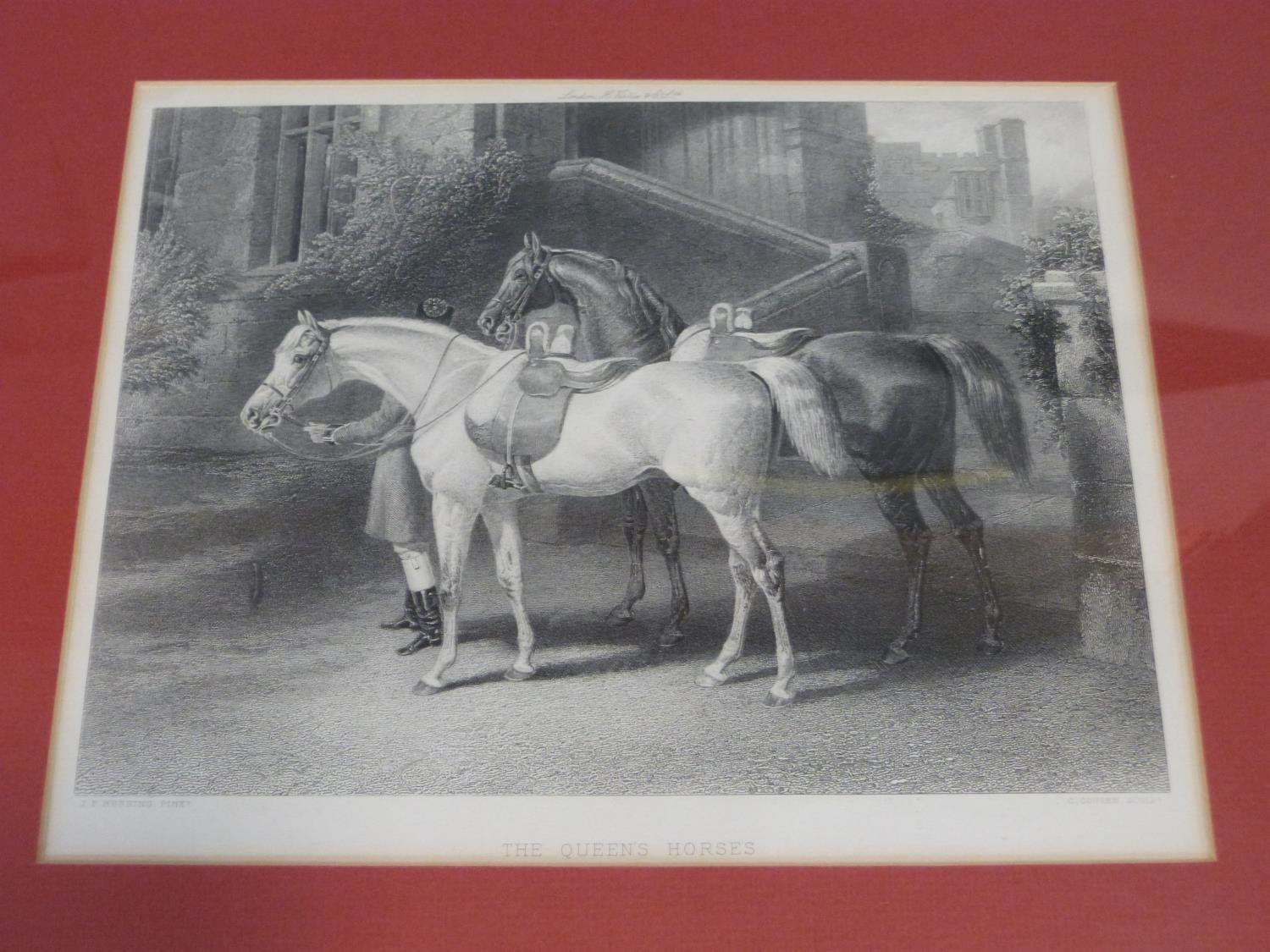 Two antique engravings, JF Herring, Pinxt. "The Queen's Horses" - Cousen, Sculpt. 26.5 x 20.5, c. - Image 3 of 7