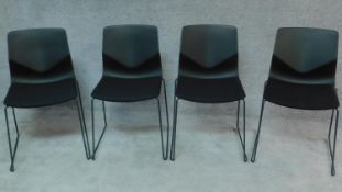 A set of four Strand-Hvass chairs for the Four Design company. H.84cm