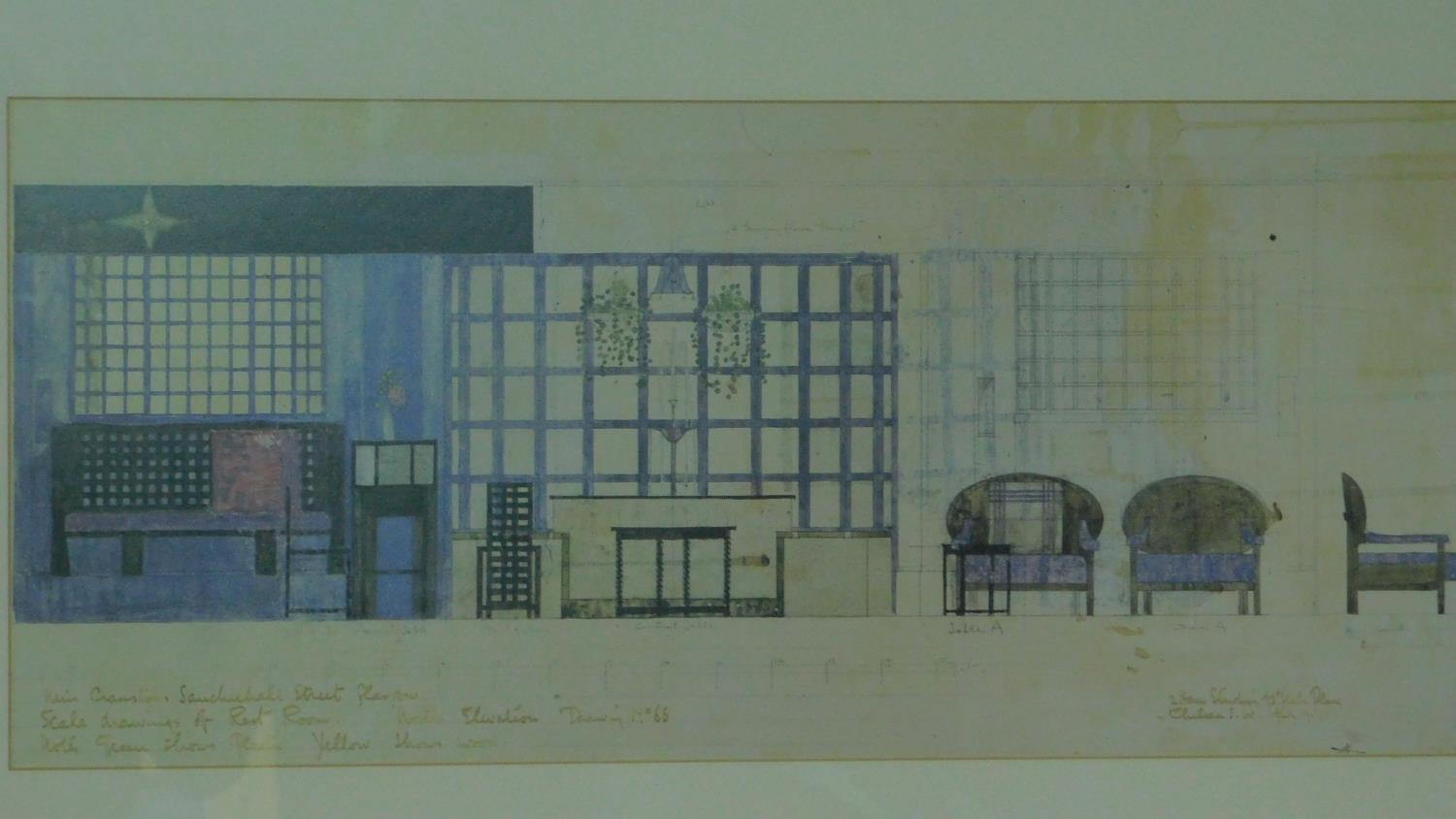 A pair of framed and glazed prints of interior designs. 61x82cm - Image 2 of 5