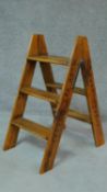Buds and Blooms, Covent Garden wooden folding library step ladder. H.81cm