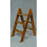 Buds and Blooms, Covent Garden wooden folding library step ladder. H.81cm