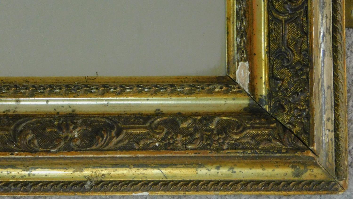 A late 19th century gilt framed wall mirror. 63x82cm - Image 2 of 3