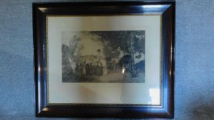 WITHDRAWN - A large late 19th century glazed and framed print, Ein Maitag, after Fritz Kaulbach, by