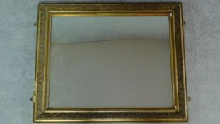 A late 19th century gilt framed wall mirror. 63x82cm