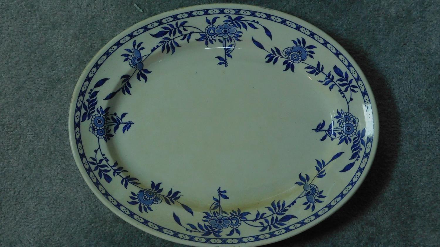 Various 19th century and later serving plates. 51x41cm (largest) - Image 4 of 11