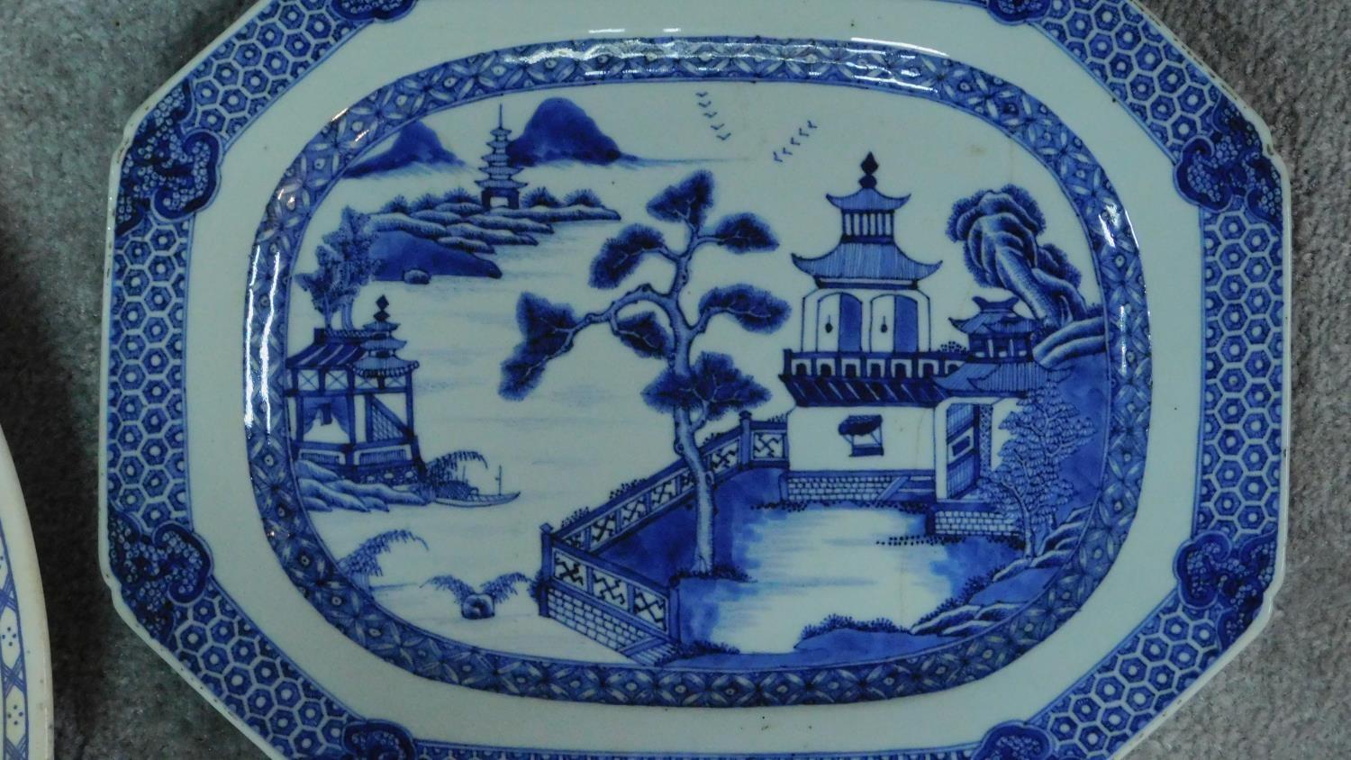 Various 19th century and later serving plates. 51x41cm (largest) - Image 2 of 11