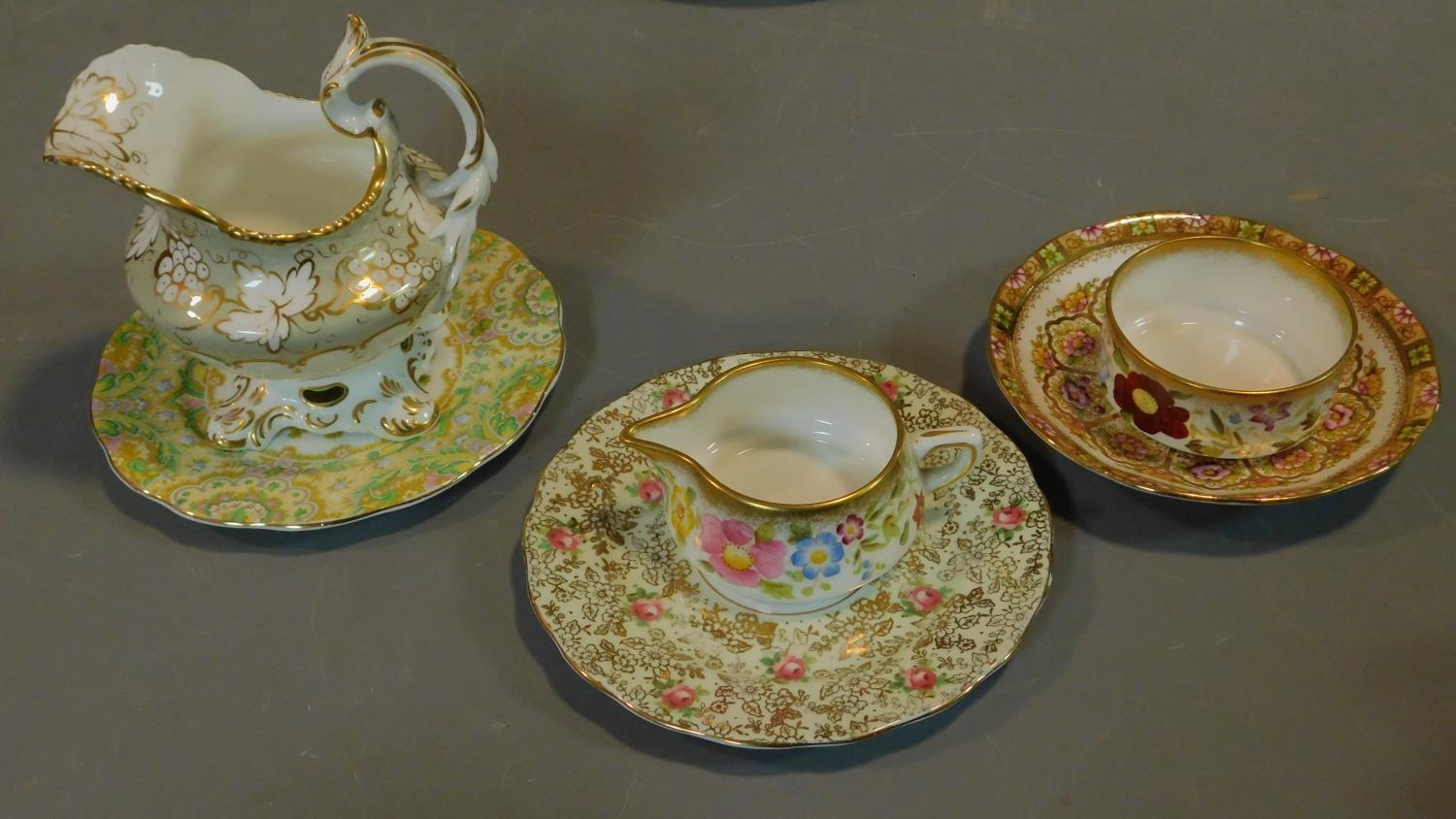 A miscellaneous collection of Victorian and later porcelain, vase, cups, saucers etc. - Image 11 of 14