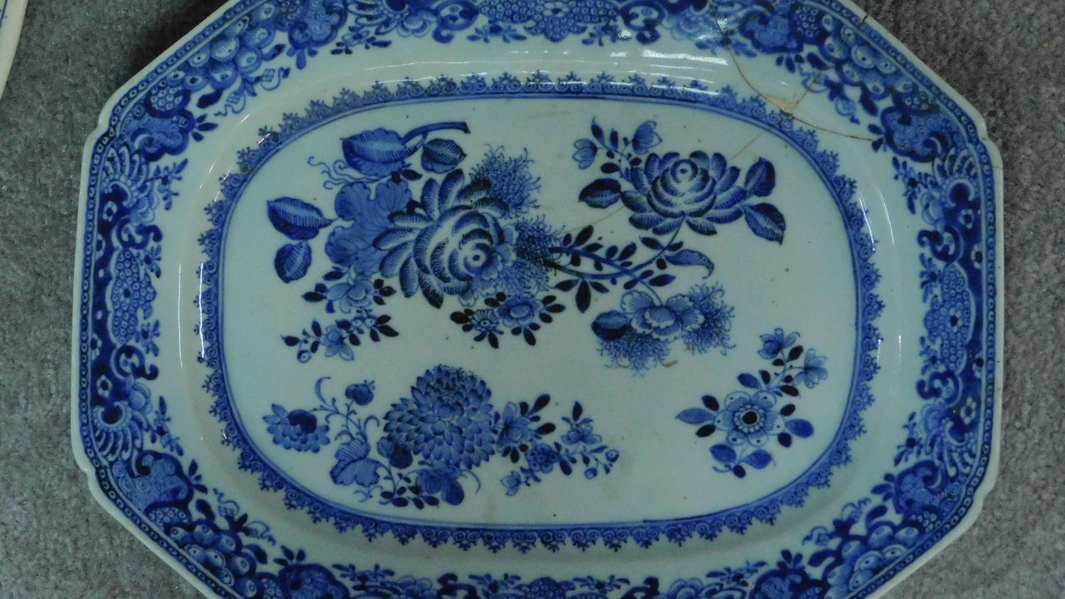 Various 19th century and later serving plates. 51x41cm (largest) - Image 3 of 11