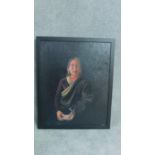 A framed oil painting of Tibetan Lady by G. Tincu. H. 82cm W. 66cm