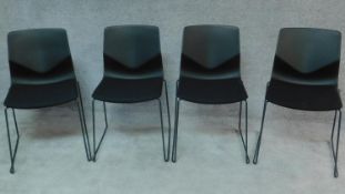 A set of four Danish Strand-Hvass chairs for the Four Design company. H.84cm