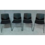 A set of four Danish Strand-Hvass chairs for the Four Design company. H.84cm