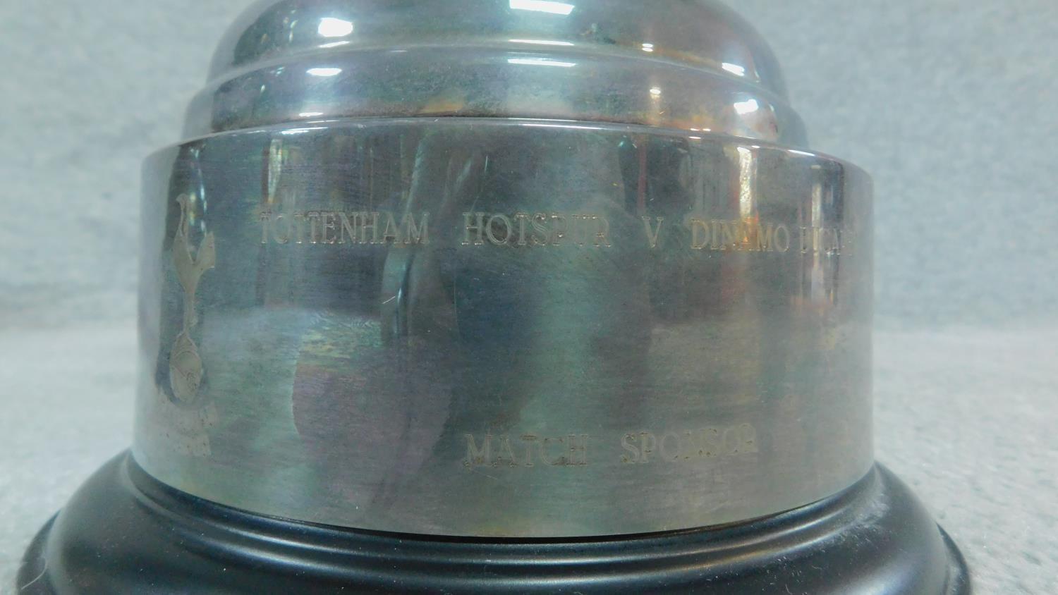 Pair of campana form ice buckets inscribed Tottenham Hotspurs, Tottenham vs Dinamo Bucharest. - Image 2 of 3