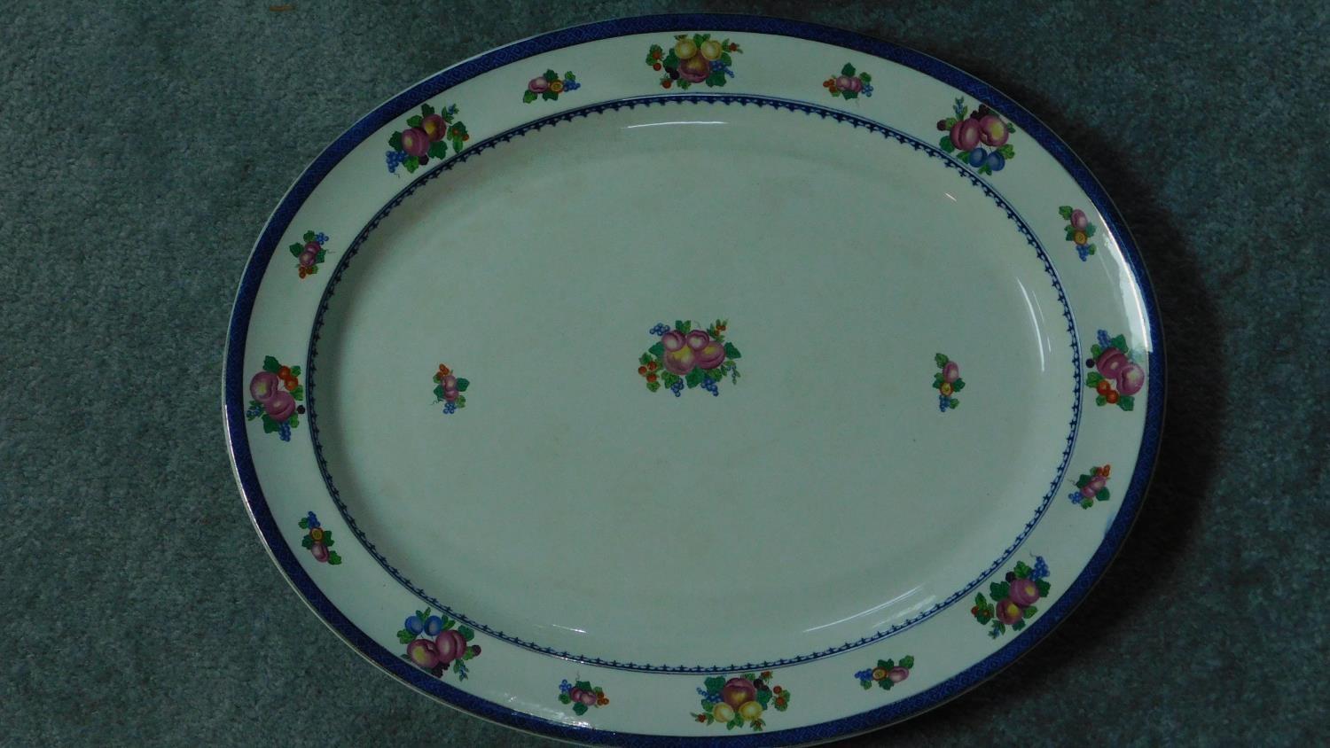 Various 19th century and later serving plates. 51x41cm (largest) - Image 5 of 11