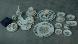 A set of porcelain items, including Wedgewood, Aynsley and Hammersly china.