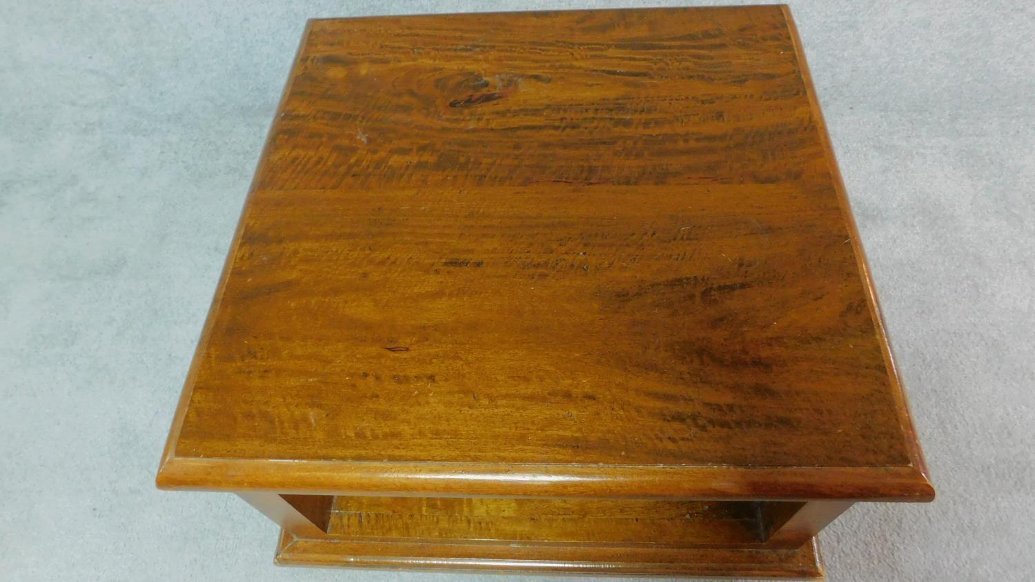 A teak low table with undertier. H.41 W.70 D.69cm - Image 4 of 6