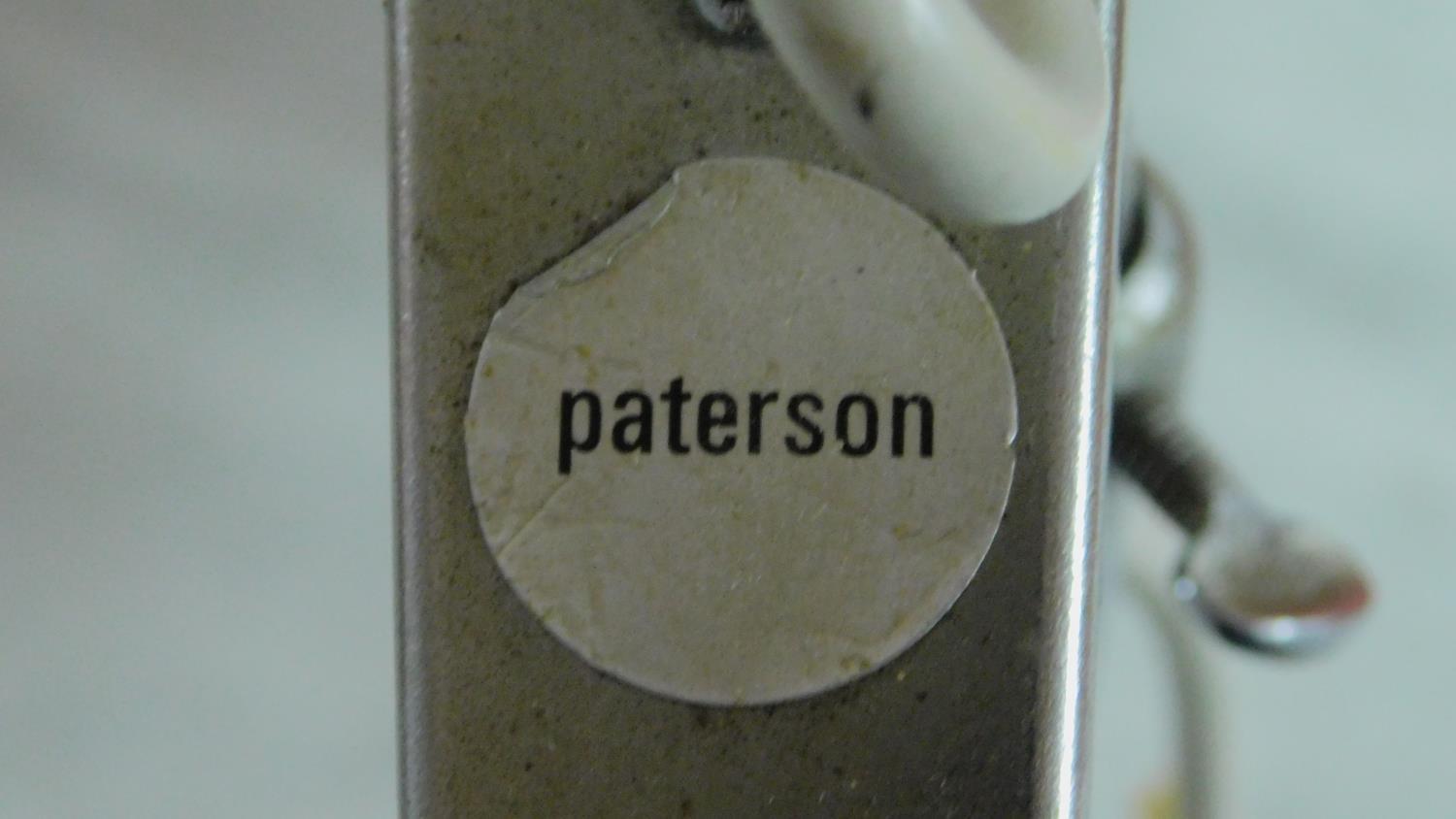 A vintage metal spotlight on adjustable tripod stand with makers label Paterson. H.145cm - Image 5 of 5