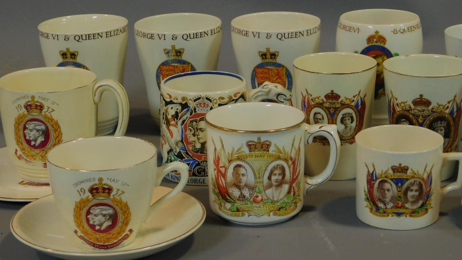 A collection of Royal commemorative mugs for George and Elizabeth - Image 2 of 8
