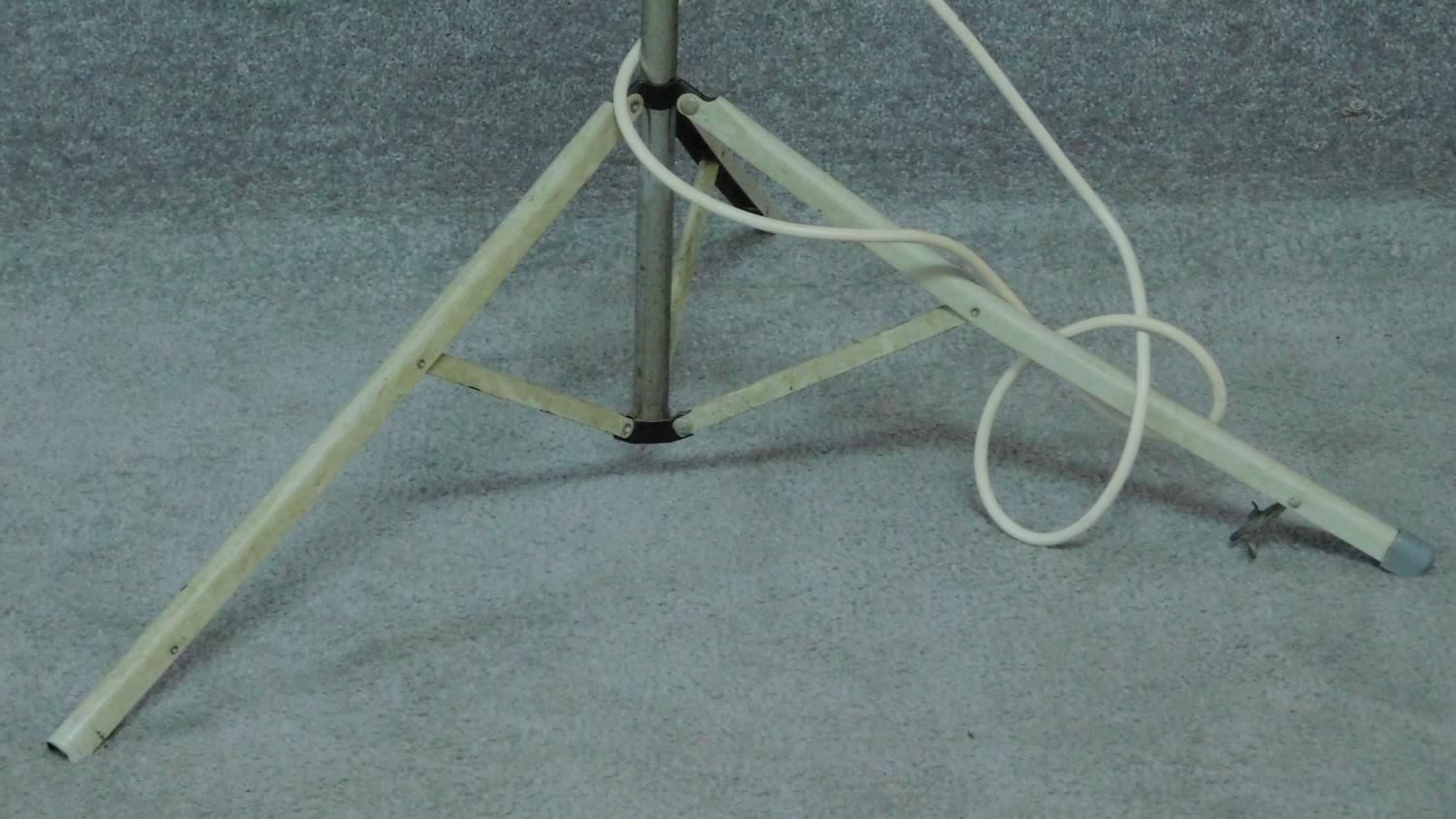 A vintage metal spotlight on adjustable tripod stand with makers label Paterson. H.145cm - Image 3 of 5