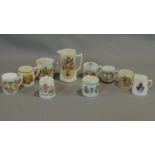 A collection of Royal commemorative mugs of Mary and George