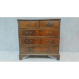 A Georgian style mahogany chest of two short over three long drawers. H. 92 W.93 D.48cm