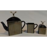 A Prestige Rolls Royce Tea set by J & G Morton including tea pot, sugar bowl and milk jug. H.23 (